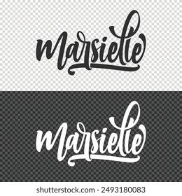 marseille lettering clipart template design