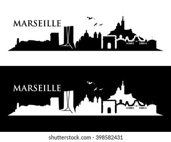 Marseille skyline - vector illustration
