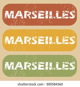 Marseilles on colored background
