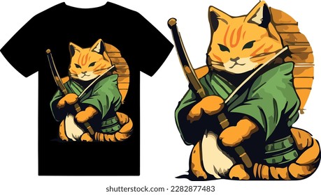 Marselart Cat Vector design and Cat illustration T-shirt deisgn file