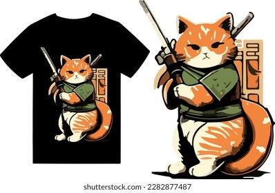 Marselart Cat Vector design and Cat illustration T-shirt deisgn file