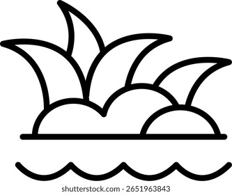 Design de vetor de ícone de linha de pântano