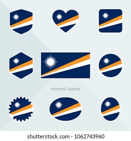Marshal Islands flag. National flag of Marshal Islands. Marshal Islands vector flag button. Marshal Islands independence day.