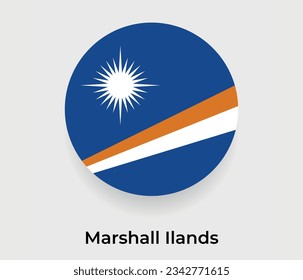 Marshallinseln Flaggenblase Kreis um die Form Symbol Vektorgrafik