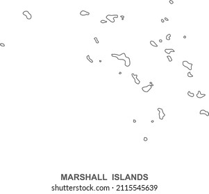 Marshall island line icon. Marshall island vector symbol 