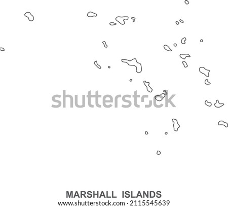 Marshall island line icon. Marshall island vector symbol 