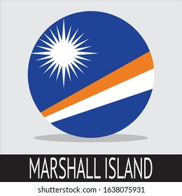 
marshall island state flag symbol with a white background