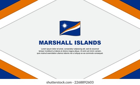 Marshall Islands Flag Abstract Background Design Template. Marshall Islands Independence Day Banner Cartoon Vector Illustration. Marshall Islands Template