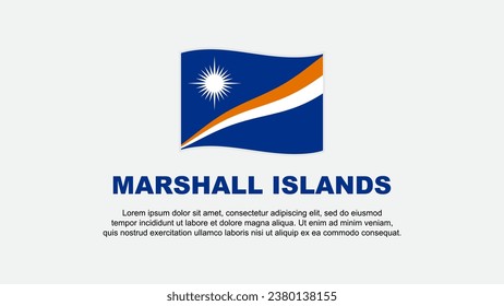 Marshall Islands Flag Abstract Background Design Template. Marshall Islands Independence Day Banner Social Media Vector Illustration. Marshall Islands Background