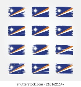 Marshall Islands Flag Brush Collection. National Flag