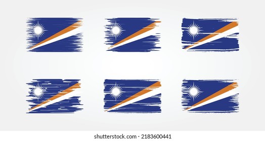 Marshall Islands Flag Brush Collection. National Flag