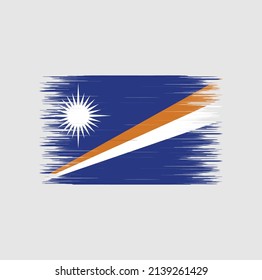 Marshall Islands Flag Brush Strokes. National Flag