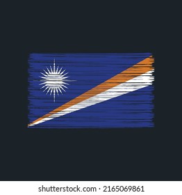 Marshall Islands Flag Brush Strokes. National Flag