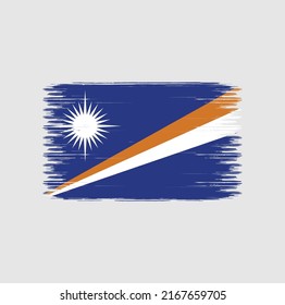 Marshall Islands  Flag Brush Strokes. National Flag