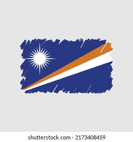 Marshallinseln Flag Pinselstriche. Nationalflagge
