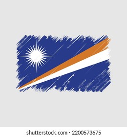 Cepillo de la bandera de las Islas Marshall. Bandera nacional