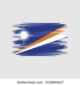 Vector de pincel de bandera de las Islas Marshall