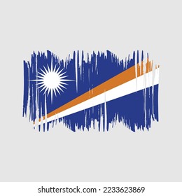 Marshall Islands Flag Brush Vector Illustration
