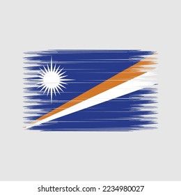Marshall Islands Flag Brush Vector Illustration