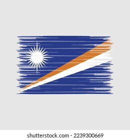 Marshall Islands Flag Brush Vector Illustration