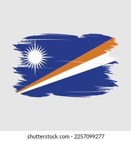 Marshall Islands Flag Brush Vector Illustration