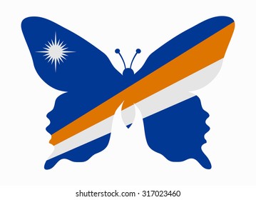 marshall islands flag butterfly