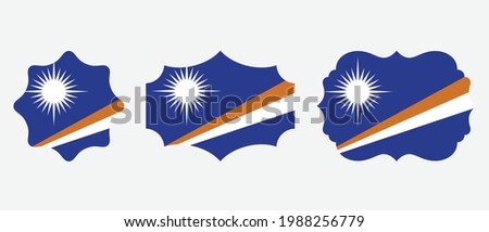 Marshall Islands flag. flat icon symbol vector illustration