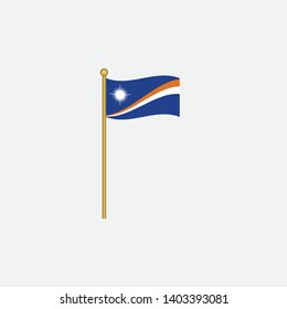 Marshall Islands flag graphic element Illustration template