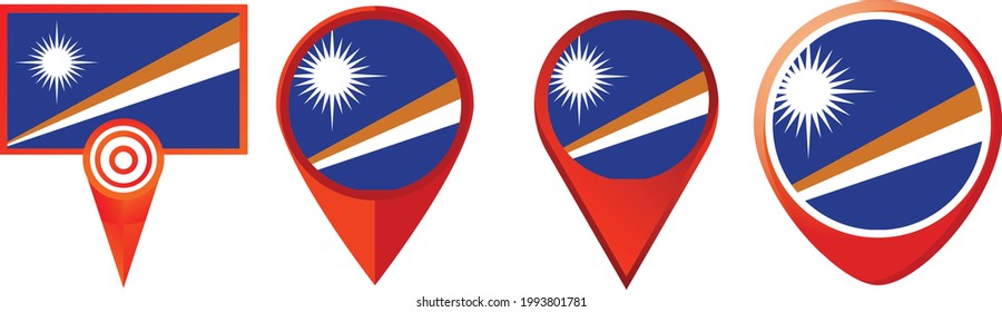 Marshall Islands flag icon . web icon set . icons collection. Simple vector illustration.