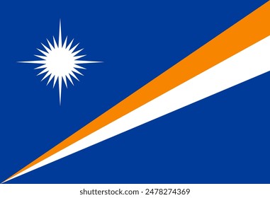 Marshall Islands flag illustrator country flags symbol nation