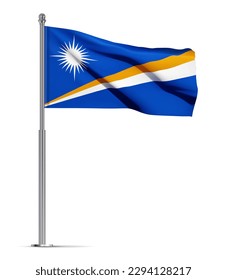 Marshall Islands flag isolated on white background. EPS10 vector