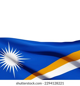 Marshall Islands flag isolated on white background. EPS10 vector