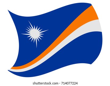 marshall islands flag moved by the wind