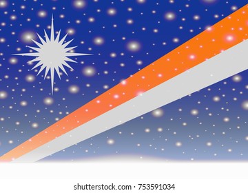 marshall islands flag on christmas background