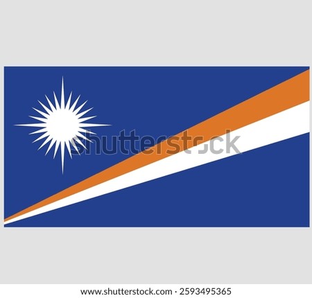 Marshall Islands Flag Vector Design , Marshall Islands Country Flag