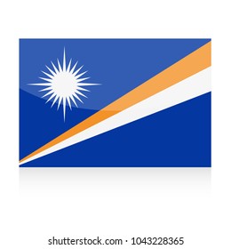 Marshall Islands Flag Vector Icon - Illustration