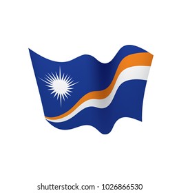 Marshall Islands flag, vector illustration on a white background