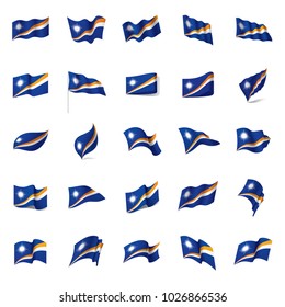 Marshall Islands flag, vector illustration on a white background