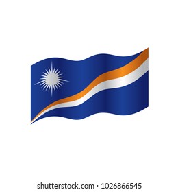 Marshall Islands flag, vector illustration on a white background