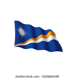 Marshall Islands flag, vector illustration on a white background
