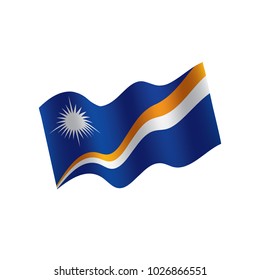 Marshall Islands flag, vector illustration on a white background