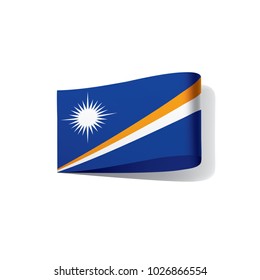 Marshall Islands flag, vector illustration on a white background