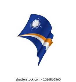 Marshall Islands flag, vector illustration on a white background