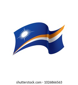 Marshall Islands flag, vector illustration on a white background