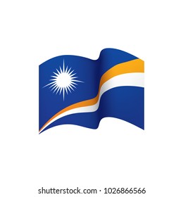Marshall Islands flag, vector illustration on a white background