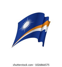 Marshall Islands flag, vector illustration on a white background