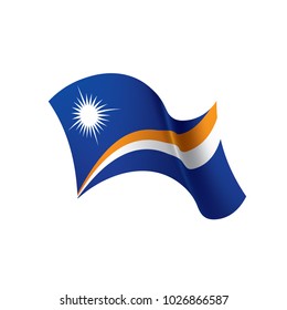 Marshall Islands flag, vector illustration on a white background