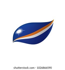 Marshall Islands flag, vector illustration on a white background