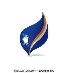 Marshall Islands flag, vector illustration on a white background