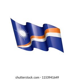 Marshall Islands flag, vector illustration on a white background